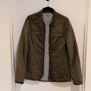 Olive Quilted Utility Jacket
